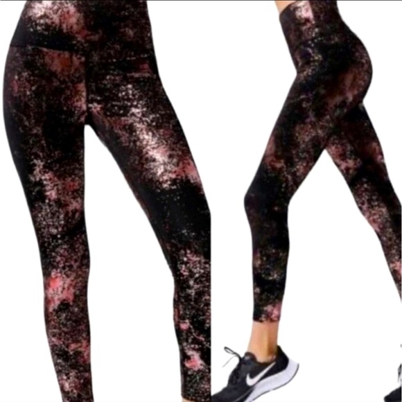 Carbon38 Pants - ✨CARBON38 ART FOUL ROSE GOLD BLACK HIGH WAIST 7/8 LEGGINGS XS